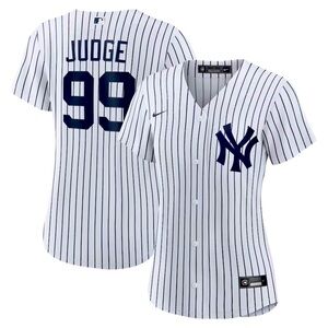 Women's New York Yankees Aaron Judge Majestic White Home Replica Player Jersey